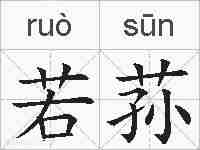 若荪的拼音