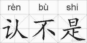 认不是的拼音