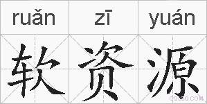 软资源的拼音