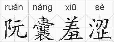 阮囊羞涩的拼音