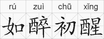 如醉初醒的拼音