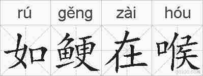如鲠在喉的拼音