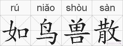 如鸟兽散的拼音