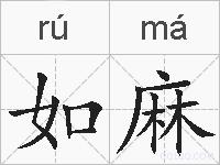 如麻的拼音