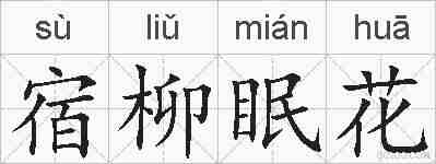 宿柳眠花的拼音