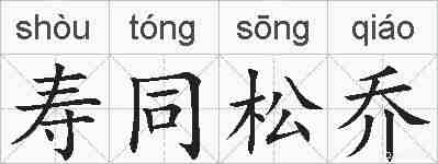 寿同松乔的拼音