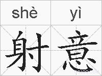 射意的拼音