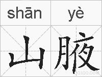山腋的拼音