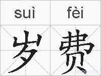 岁费的拼音