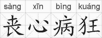 丧心病狂的拼音