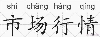 市场行情的拼音