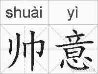 帅意的拼音