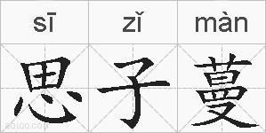 思子蔓的拼音