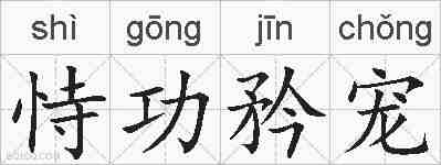 恃功矜宠的拼音