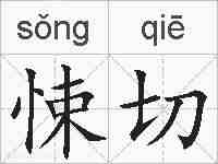 悚切的拼音