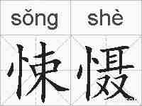 悚慑的拼音