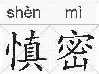 慎密的拼音