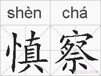 慎察的拼音