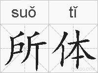 所体的拼音