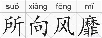 所向风靡的拼音