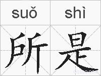 所是的拼音