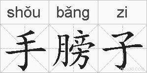 手膀子的拼音