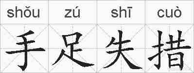 手足失措的拼音