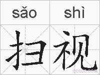 扫视的拼音