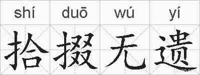 拾掇无遗的拼音