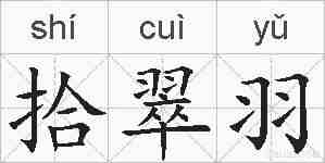 拾翠羽的拼音