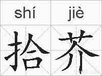 拾芥的拼音