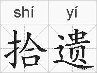 拾遗的拼音