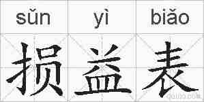 损益表的拼音