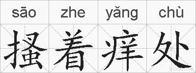 搔着痒处的拼音