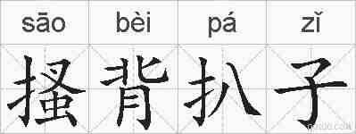 搔背扒子的拼音