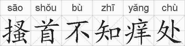 搔首不知痒处的拼音