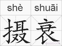 摄衰的拼音