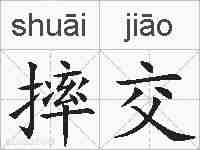 摔交的拼音