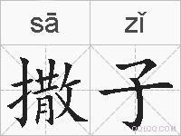 撒子的拼音