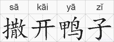 撒开鸭子的拼音