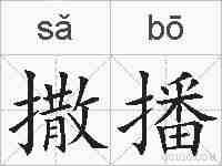 撒播的拼音