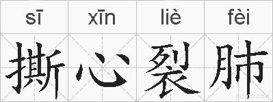 撕心裂肺的拼音