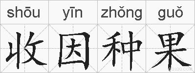 收因种果的拼音