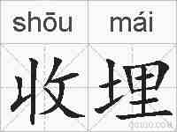 收埋的拼音