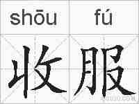 收服的拼音