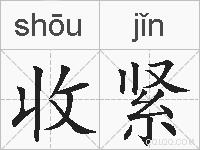收紧的拼音