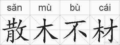散木不材的拼音