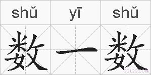 数一数的拼音