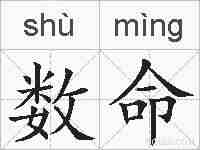 数命的拼音