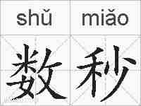 数秒的拼音